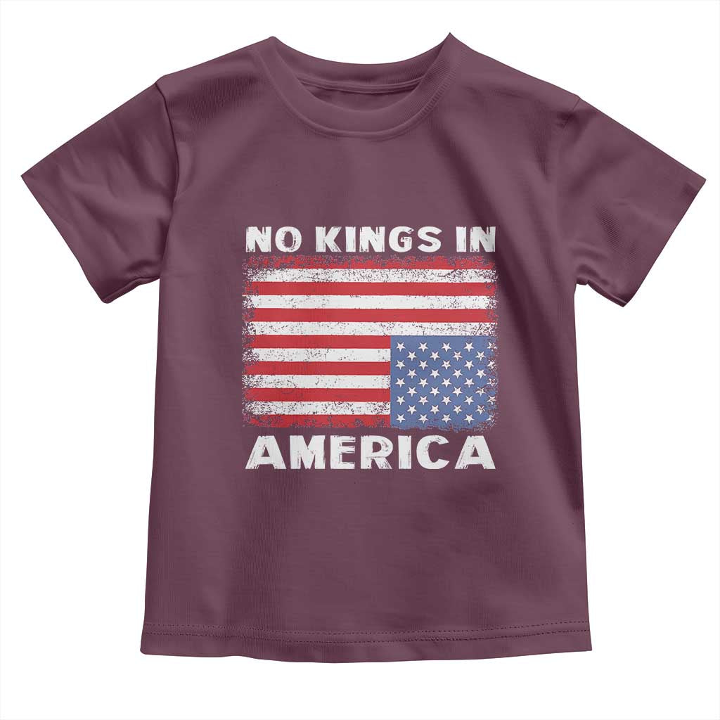 Snarky No Kings In America Toddler T Shirt 86 47 No Faux King Way US Flag Upside Down
