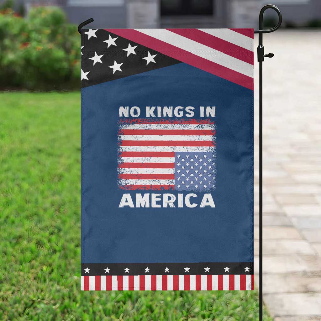 Snarky No Kings In America Garden Flag 86 47 No Faux King Way US Flag Upside Down
