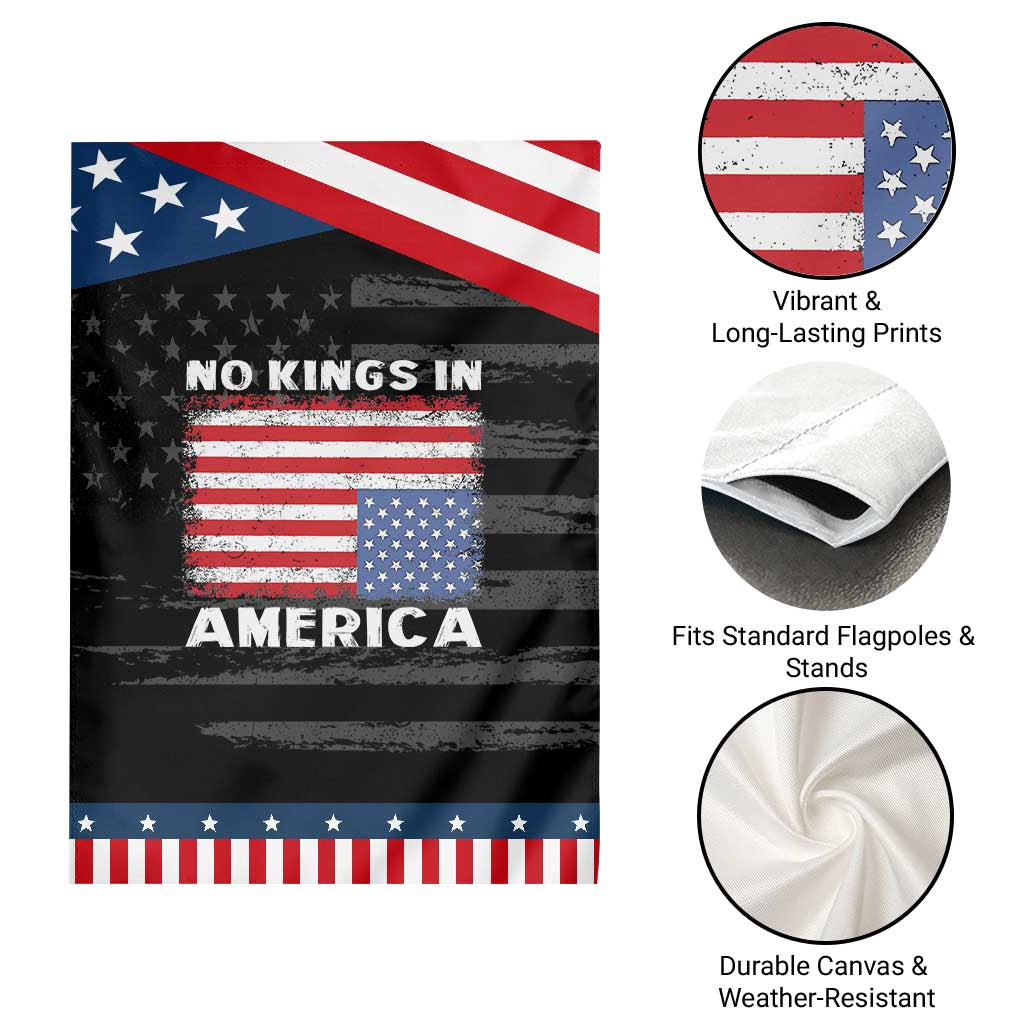 Snarky No Kings In America Garden Flag 86 47 No Faux King Way US Flag Upside Down
