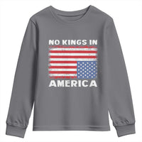 Snarky No Kings In America Youth Sweatshirt 86 47 No Faux King Way US Flag Upside Down