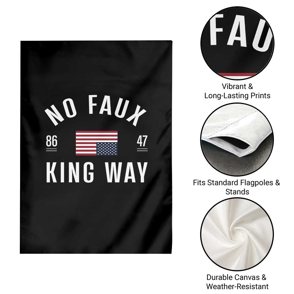 No Kings in America Garden Flag US Flag Upside Down - Wonder Print Shop