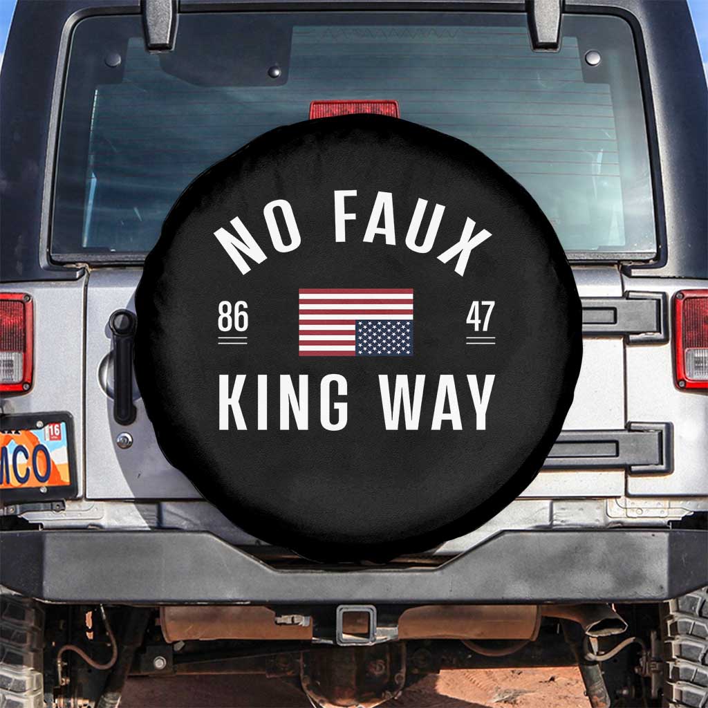 No Kings in America Spare Tire Cover US Flag Upside Down