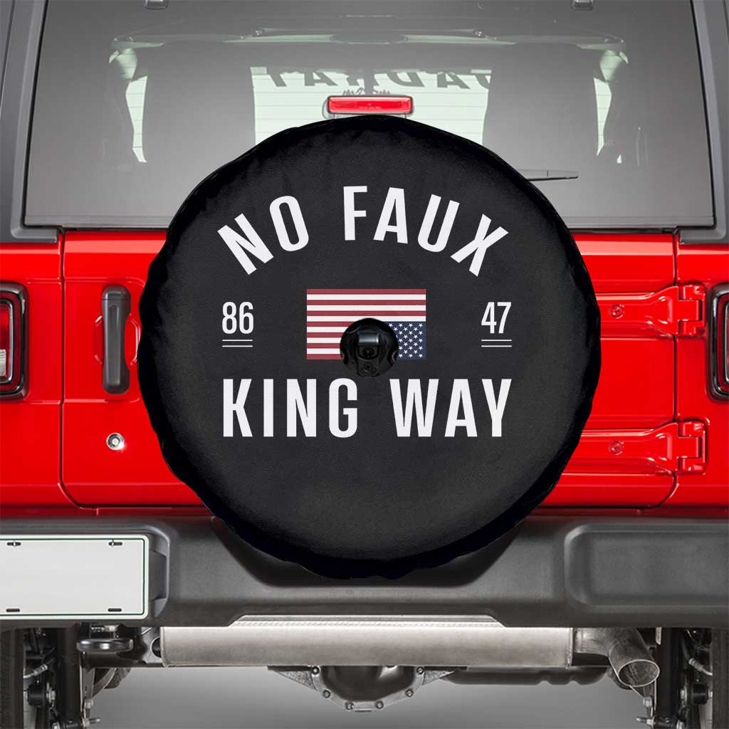 No Kings in America Spare Tire Cover US Flag Upside Down