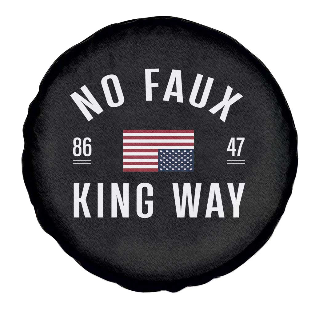 No Kings in America Spare Tire Cover US Flag Upside Down
