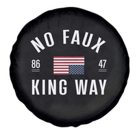 No Kings in America Spare Tire Cover US Flag Upside Down