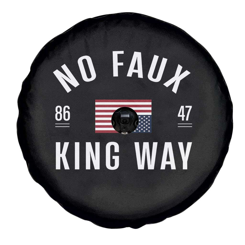 No Kings in America Spare Tire Cover US Flag Upside Down