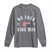 No Kings in America Long Sleeve Shirt US Flag Upside Down