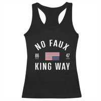 No Kings in America Racerback Tank Top US Flag Upside Down