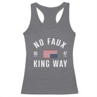No Kings in America Racerback Tank Top US Flag Upside Down