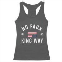 No Kings in America Racerback Tank Top US Flag Upside Down