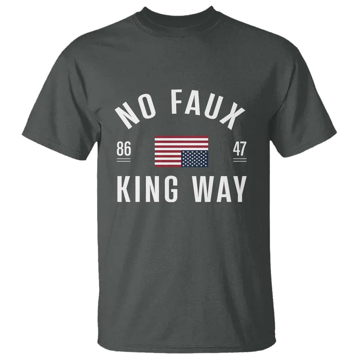 No Kings in America T Shirt US Flag Upside Down