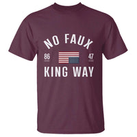 No Kings in America T Shirt US Flag Upside Down