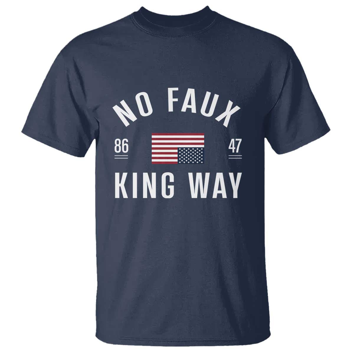 No Kings in America T Shirt US Flag Upside Down