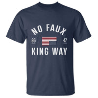 No Kings in America T Shirt US Flag Upside Down