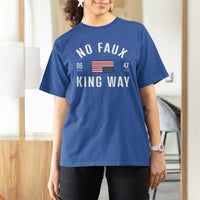 No Kings in America T Shirt For Women US Flag Upside Down