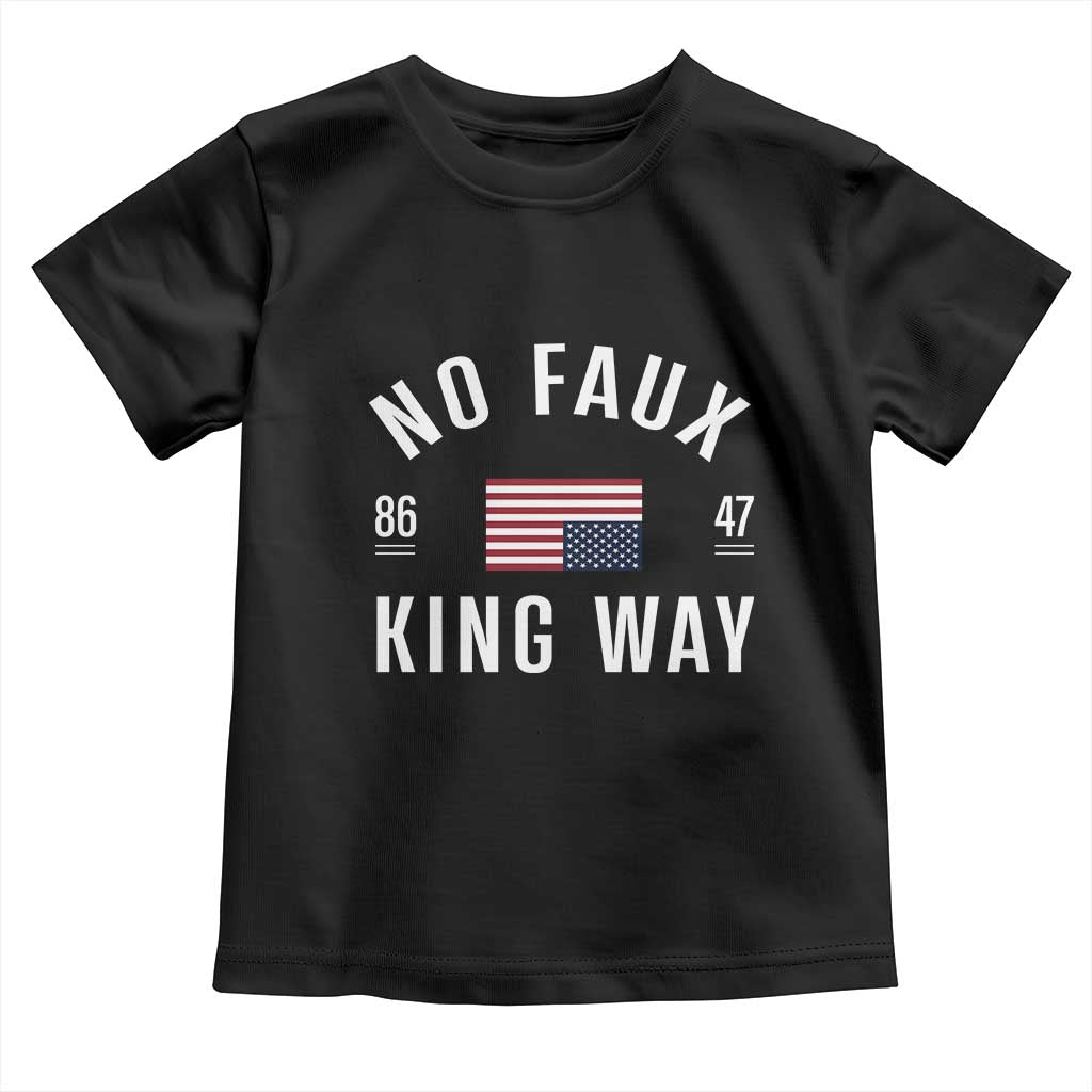 No Kings in America Toddler T Shirt US Flag Upside Down