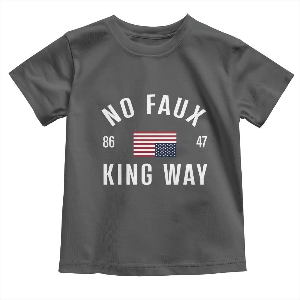 No Kings in America Toddler T Shirt US Flag Upside Down