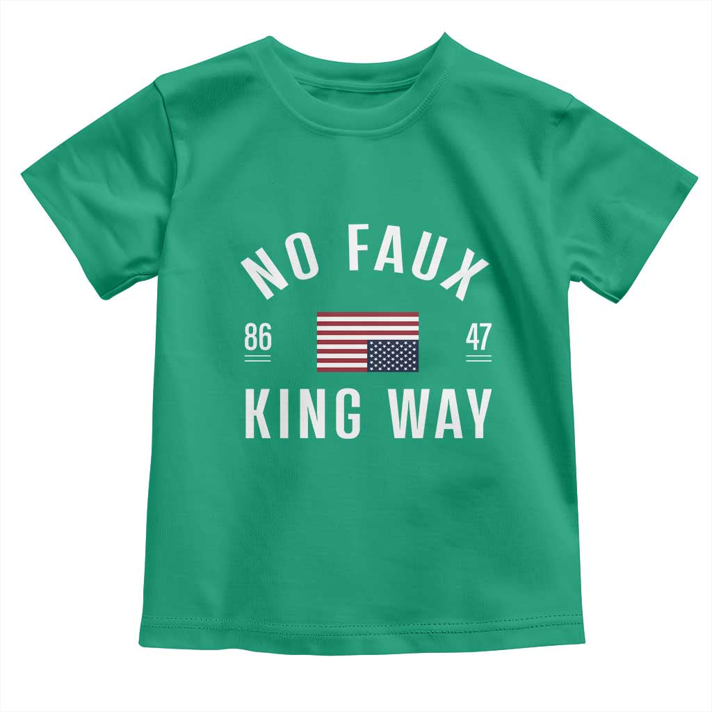No Kings in America Toddler T Shirt US Flag Upside Down