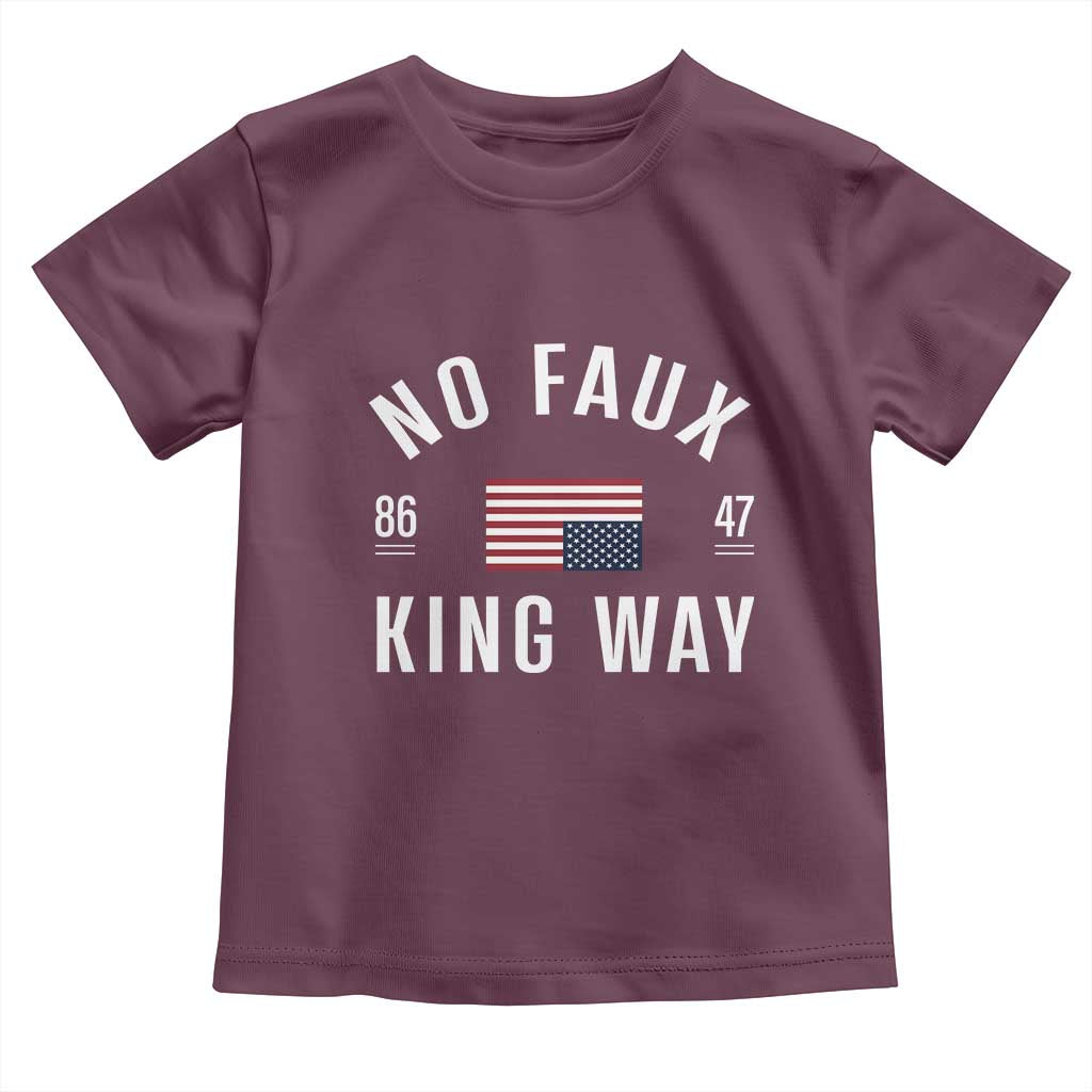 No Kings in America Toddler T Shirt US Flag Upside Down