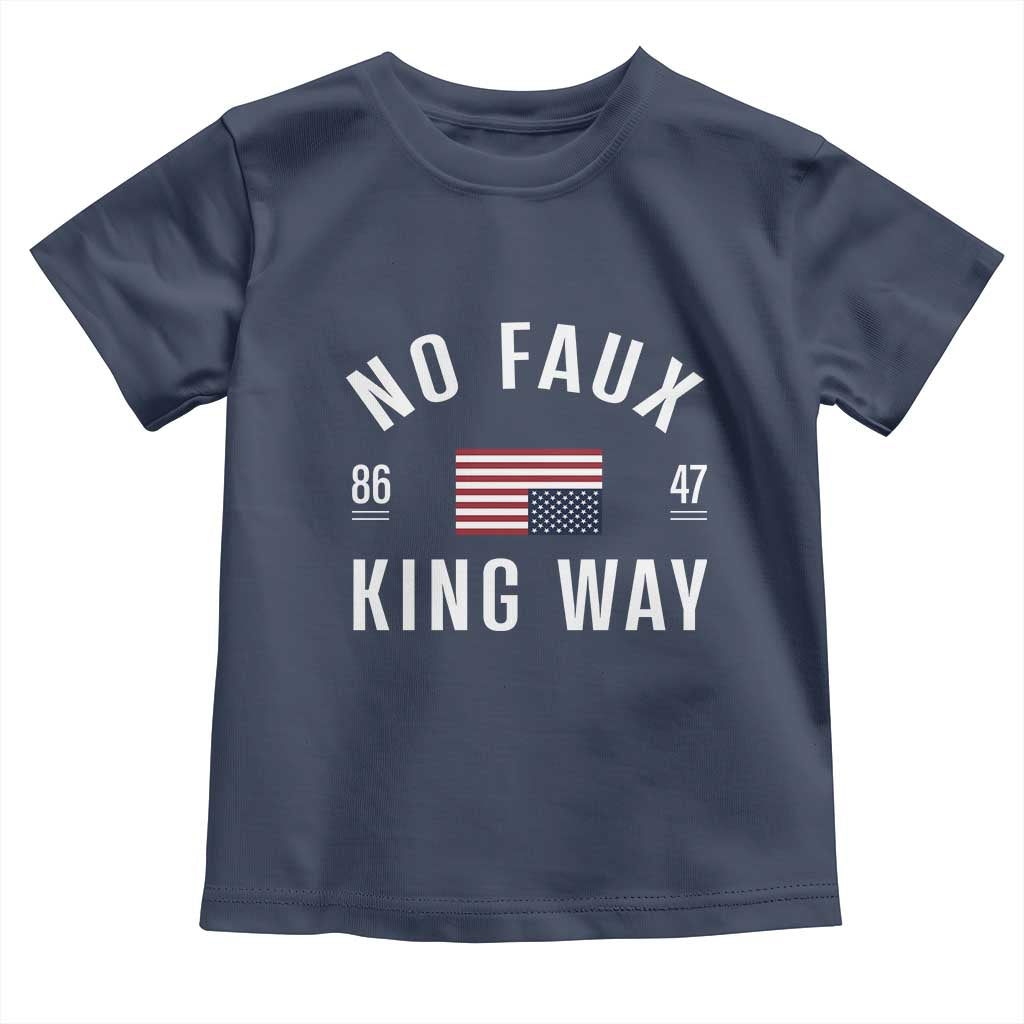 No Kings in America Toddler T Shirt US Flag Upside Down