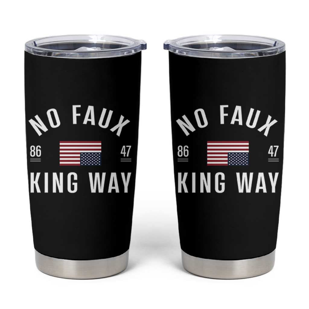 No Kings in America Tumbler Cup US Flag Upside Down