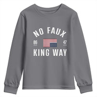 No Kings in America Youth Sweatshirt US Flag Upside Down