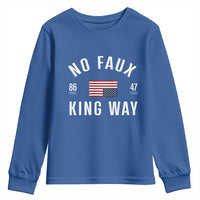 No Kings in America Youth Sweatshirt US Flag Upside Down