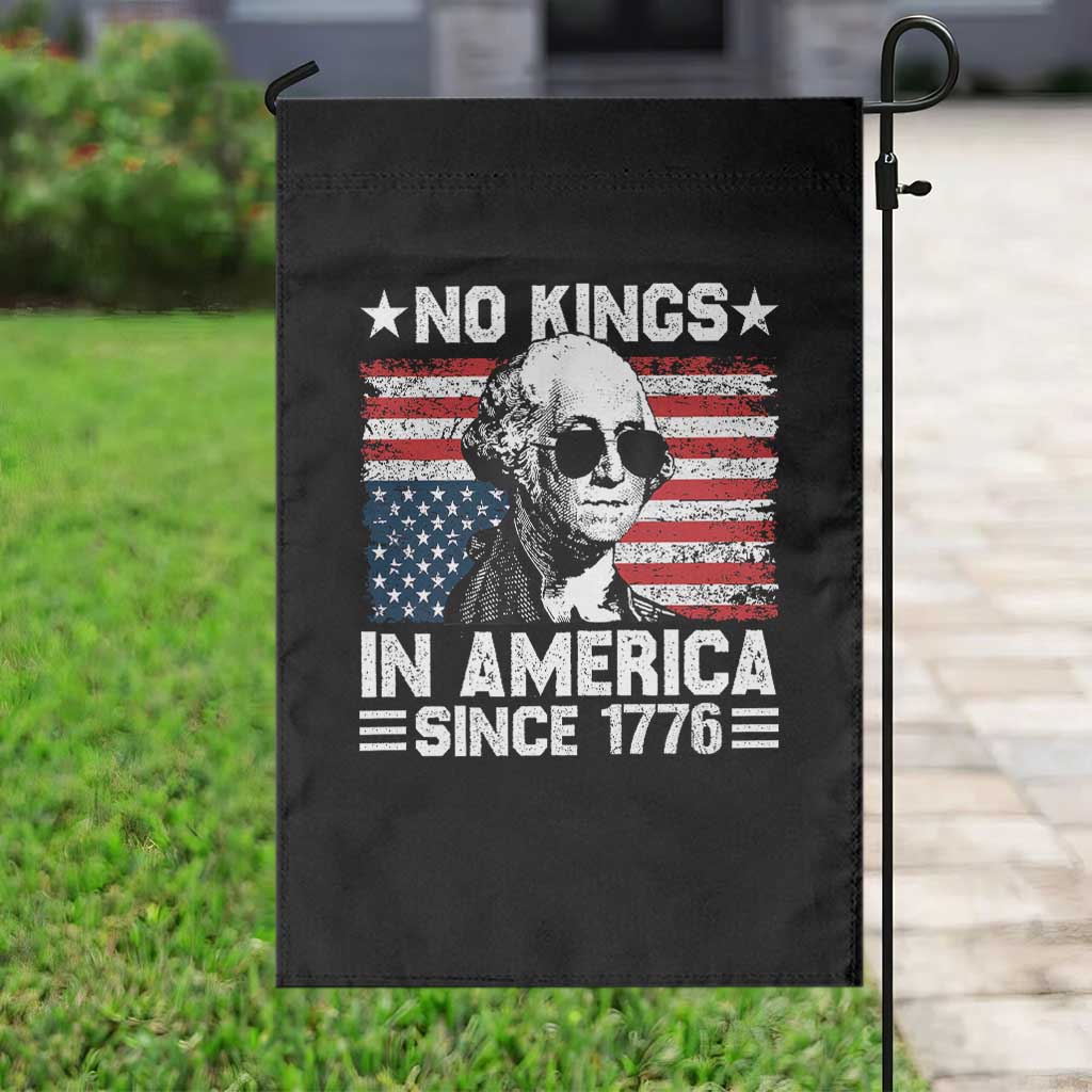 No Kings In America Since 1776 Garden Flag George Washington US Flag Upside Down - Wonder Print Shop