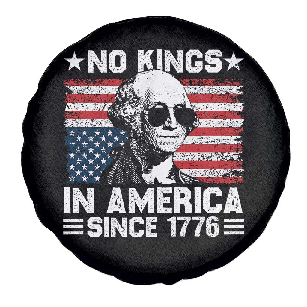 No Kings In America Since 1776 Spare Tire Cover George Washington US Flag Upside Down