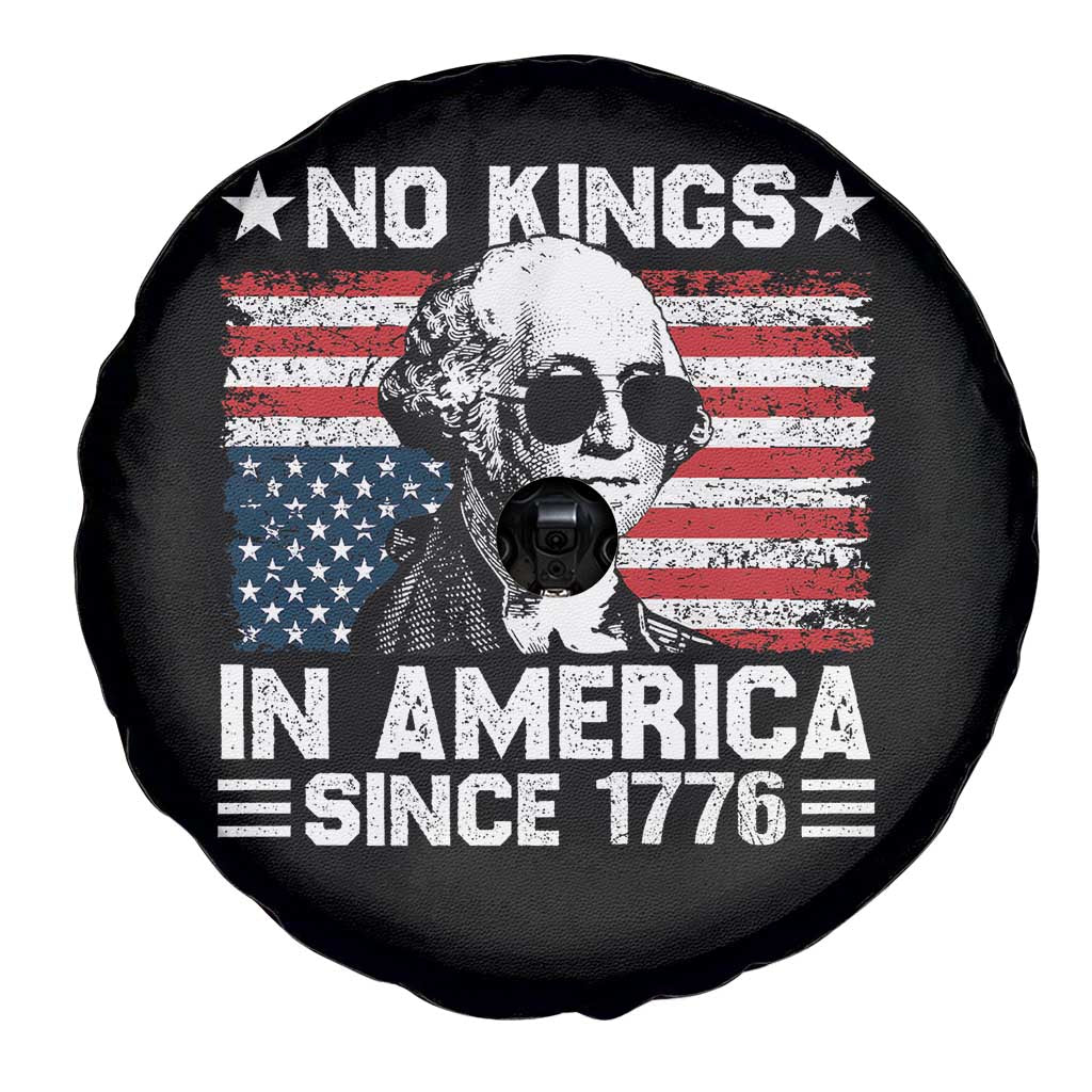 No Kings In America Since 1776 Spare Tire Cover George Washington US Flag Upside Down