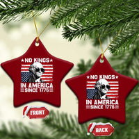 No Kings In America Since 1776 Ceramic Ornament George Washington US Flag Upside Down - Wonder Print Shop