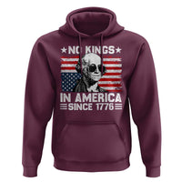 No Kings In America Since 1776 Hoodie George Washington US Flag Upside Down
