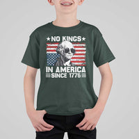 No Kings In America Since 1776 T Shirt For Kid George Washington US Flag Upside Down