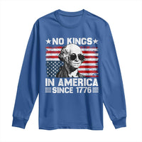 No Kings In America Since 1776 Long Sleeve Shirt George Washington US Flag Upside Down