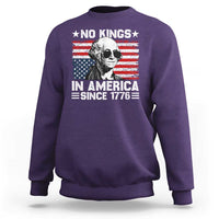No Kings In America Since 1776 Sweatshirt George Washington US Flag Upside Down
