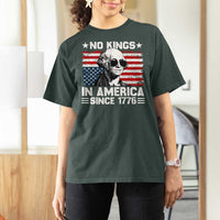 No Kings In America Since 1776 T Shirt For Women George Washington US Flag Upside Down