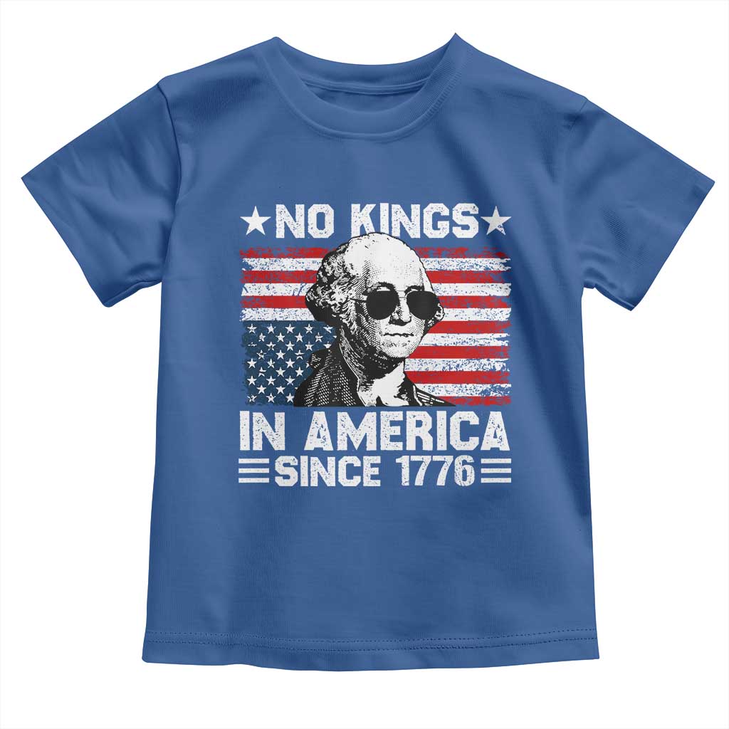 No Kings In America Since 1776 Toddler T Shirt George Washington US Flag Upside Down