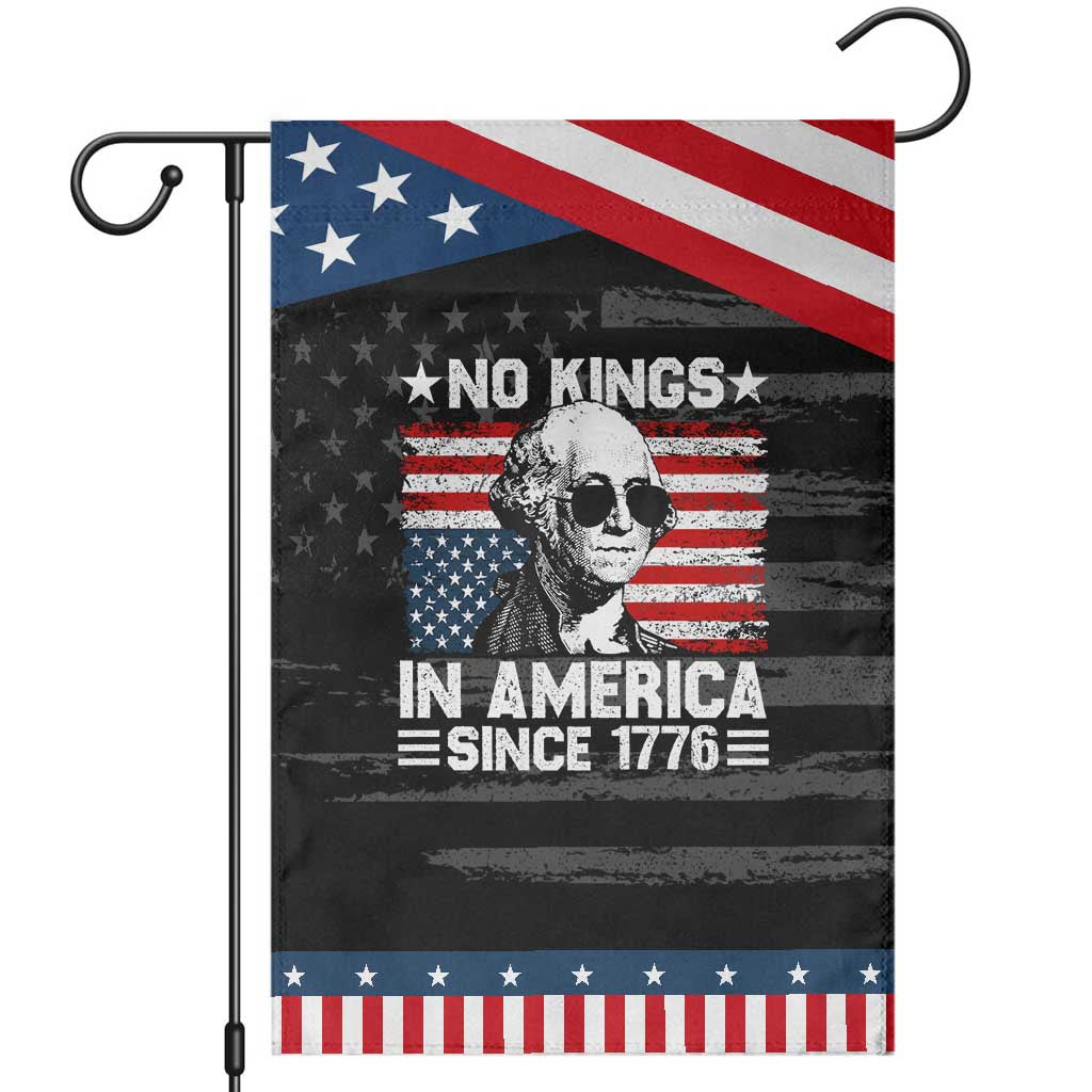 No Kings In America Since 1776 Garden Flag George Washington US Flag Upside Down