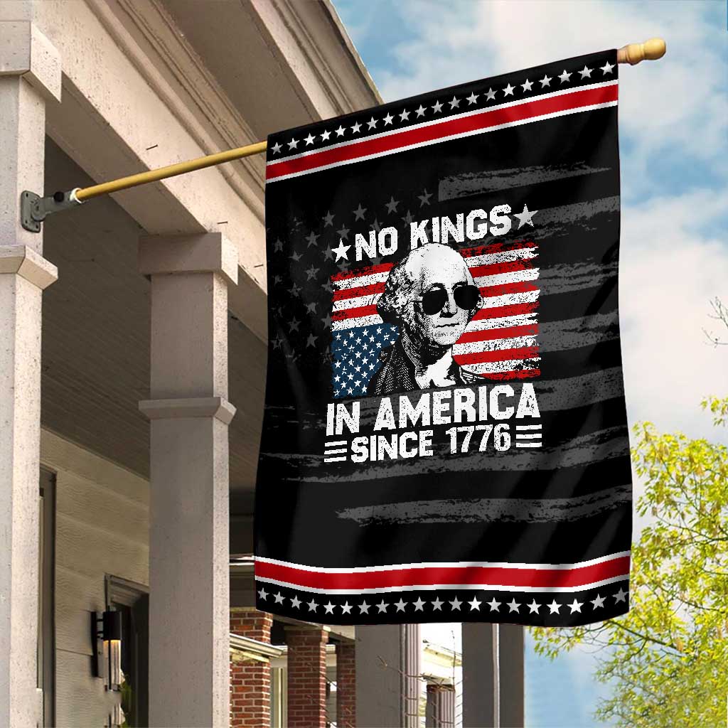 No Kings In America Since 1776 Garden Flag George Washington US Flag Upside Down