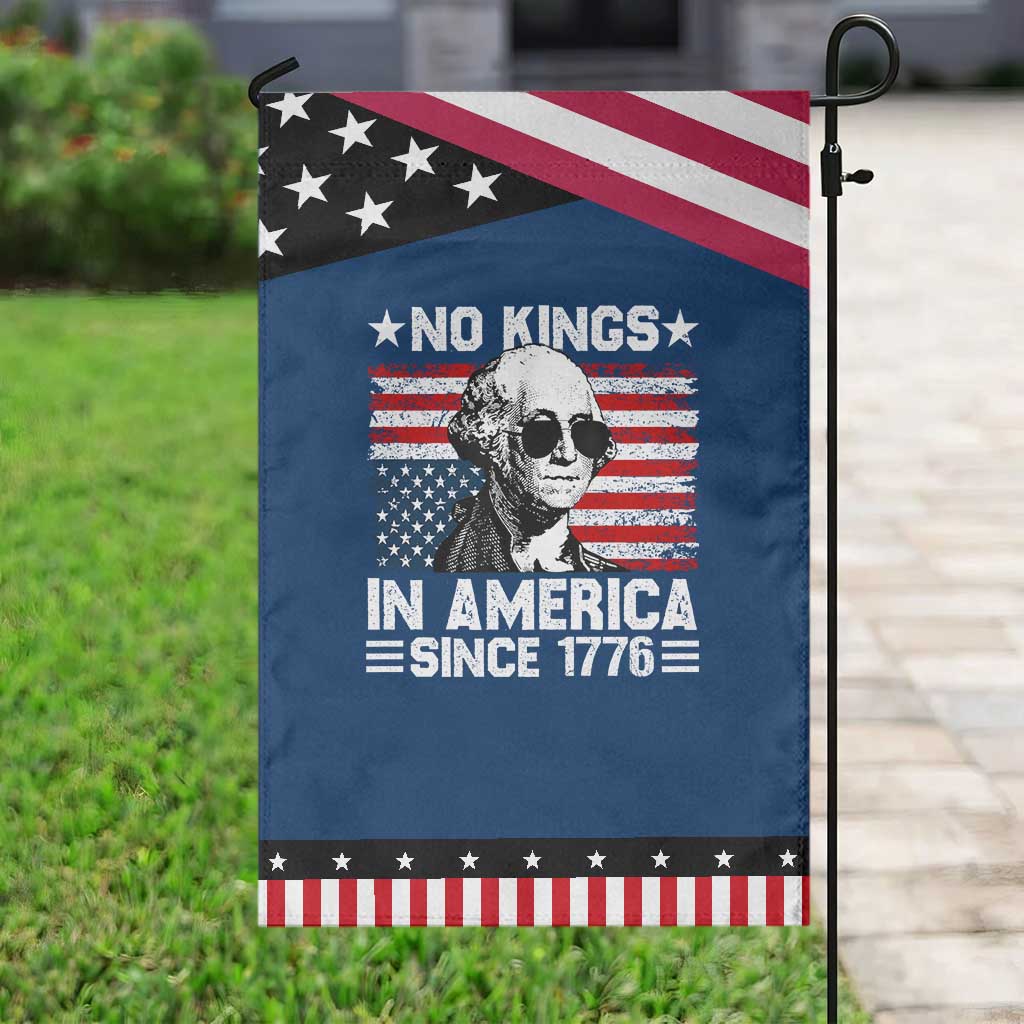 No Kings In America Since 1776 Garden Flag George Washington US Flag Upside Down