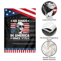 No Kings In America Since 1776 Garden Flag George Washington US Flag Upside Down