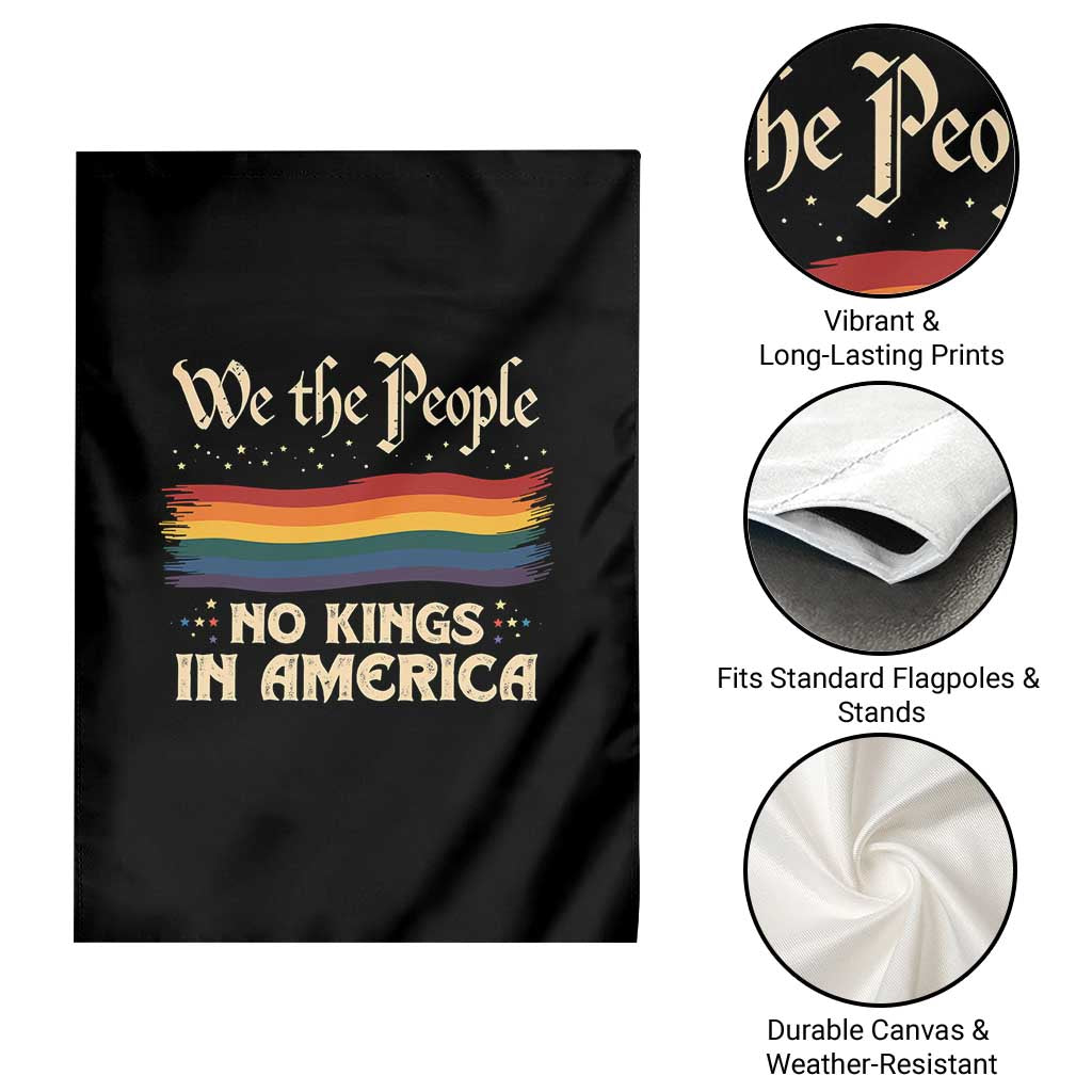 We The People No Kings In America Garden Flag Pride Month LGBTQ - Wonder Print Shop