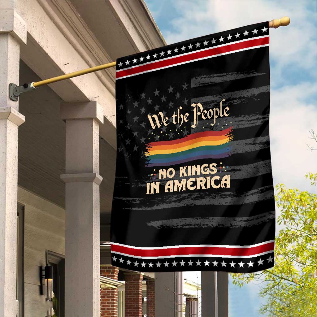 We The People No Kings In America Garden Flag Pride Month LGBTQ