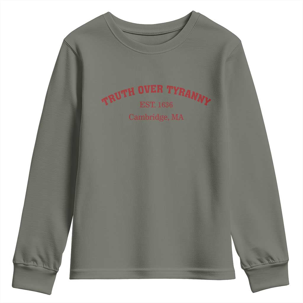 Truth Over Tyranny Youth Sweatshirt Protect Higher Education Academic Independence