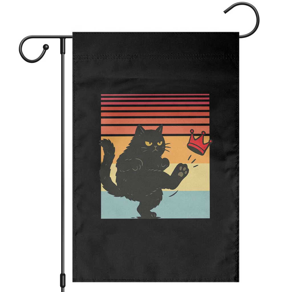 No Kings Black Cat Garden Flag Funny Kitten Social Justice - Wonder Print Shop