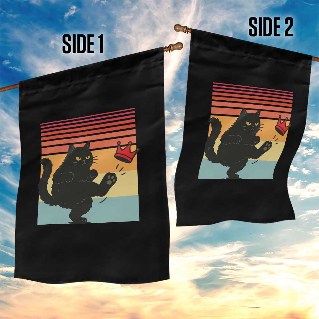 No Kings Black Cat Garden Flag Funny Kitten Social Justice - Wonder Print Shop
