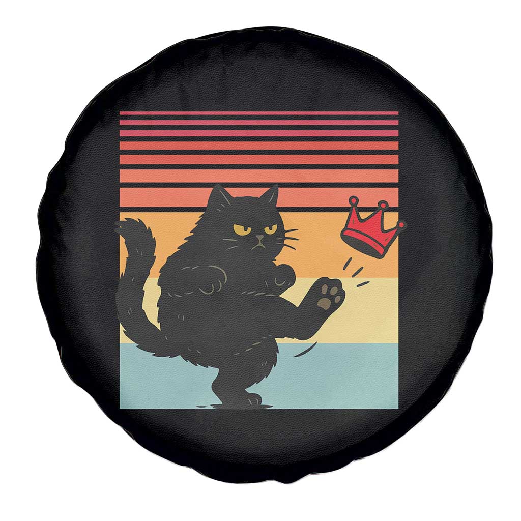 No Kings Black Cat Spare Tire Cover Funny Kitten Social Justice - Wonder Print Shop