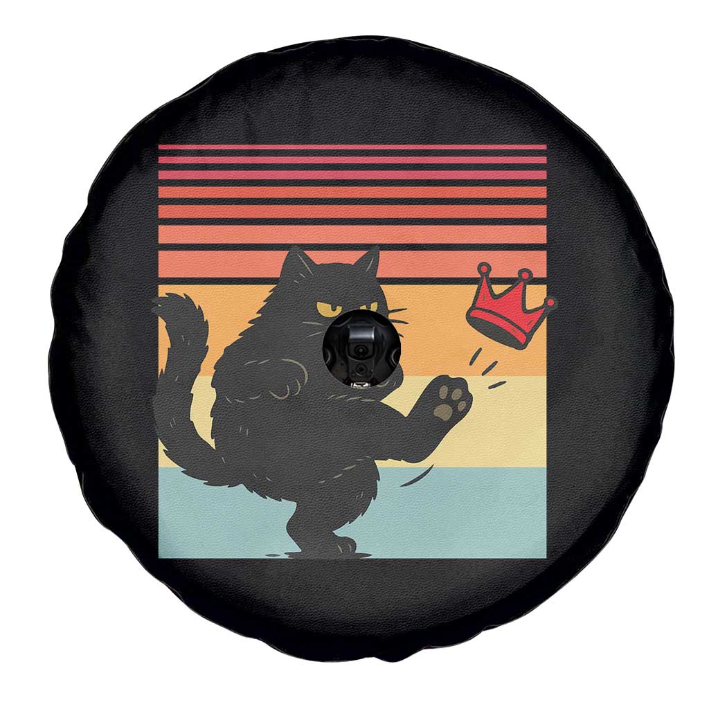 No Kings Black Cat Spare Tire Cover Funny Kitten Social Justice - Wonder Print Shop