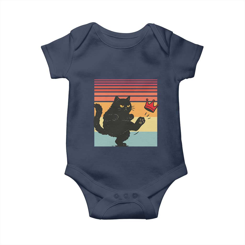 No Kings Black Cat Baby Onesie Funny Kitten Social Justice - Wonder Print Shop