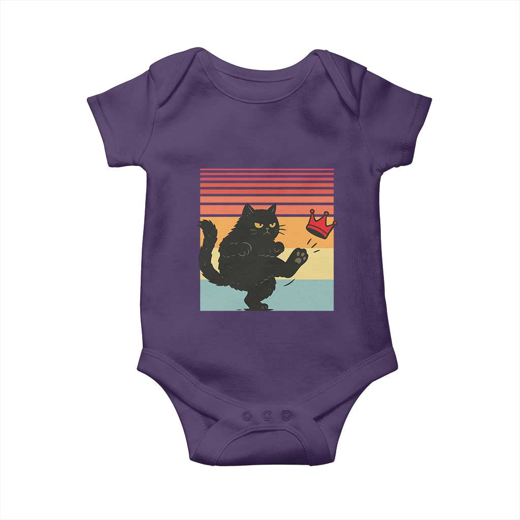 No Kings Black Cat Baby Onesie Funny Kitten Social Justice - Wonder Print Shop